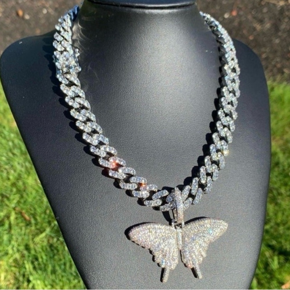 Dazzling Silver Butterfly Necklace